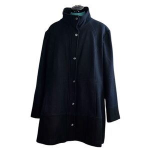 Jessica Simpson Elegant Trench Coat, Navy/Black Trim, NWOT